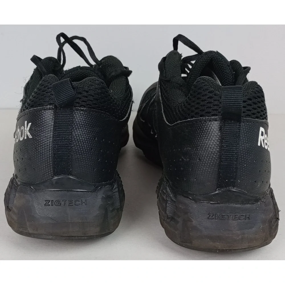 Reebok Men's 12 Black Zigtech Sneakers Running Shoes